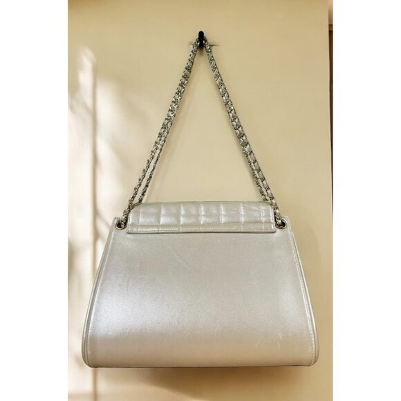 CHANEL Chocolate Bar Soft Gold Chain Bag Shoulder Crossbody 2 Way Metallic CC - Picture 5 of 16